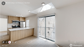 Kitchen with wooden cabinets